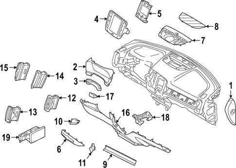 Instrument Panel Components for 2026 Volvo EC40 #0