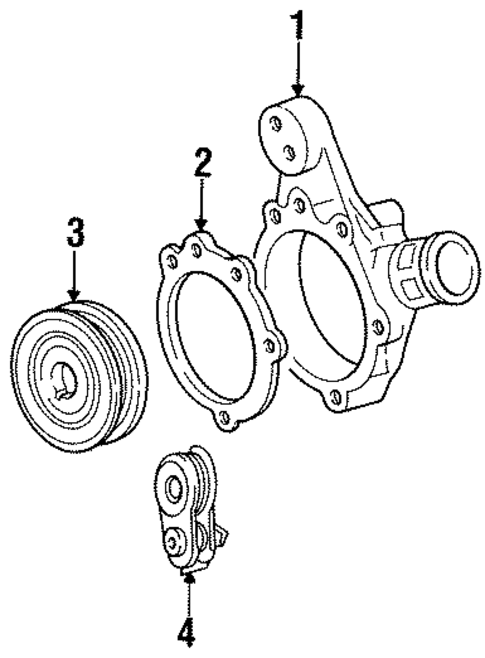 Water Pump for 1995 Mercury Mystique #0