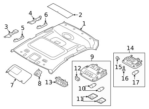 Interior Trim - Roof for 2020 Hyundai Elantra #2