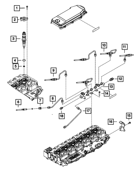 Fuel Rail and Injectors for 2008 Dodge Ram 3500 #1