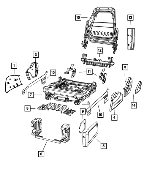 Front Seats - Adjusters, Recliners, Shields and Risers for 2010 Chrysler PT Cruiser #0