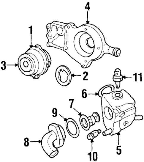 Water Pump for 2003 Ford Escort #0