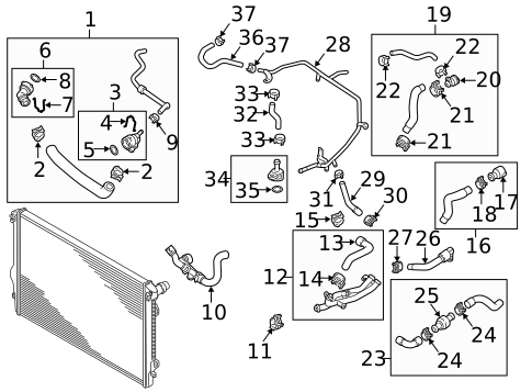 Radiator & Components for 2015 Volkswagen Jetta #9