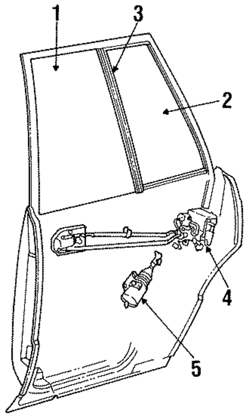 Rear Door for 1986 Dodge Aries #0