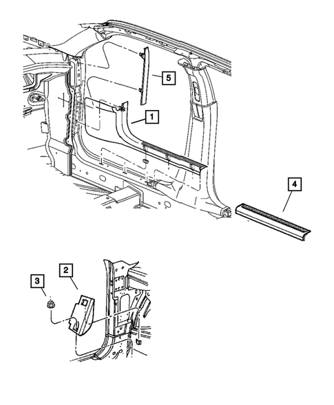 Panels-Moldings-Scuff Plates, Pillar, Cowl, 1/4 Panel Trim and Cargo Covers for 2011 Chrysler 300 #1