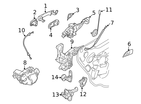 Rear Door for 2007 Volvo S40 #1