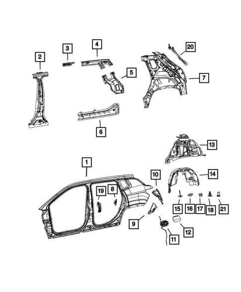 Aperture Panel and Pillar Supports for 2019 Jeep Compass #0