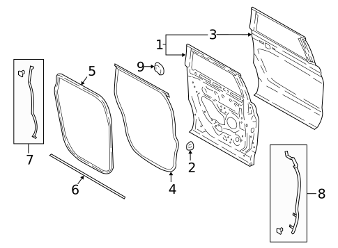 Door & Components for 2024 Ford Expedition #0