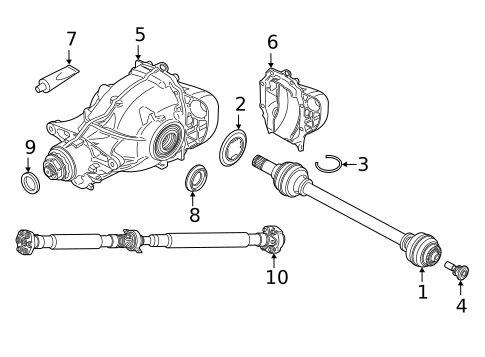 Axle & Differential for 2022 BMW X3 #1