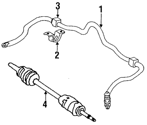 Stabilizer Bar & Components for 1988 Nissan Stanza #0