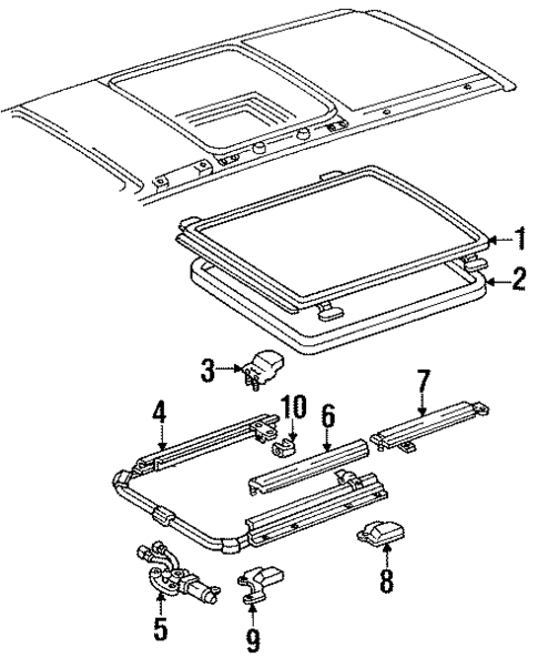 Sunroof for 1993 Toyota Previa #0