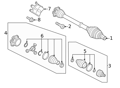Drive Axles for 2009 Audi A5 Quattro #2
