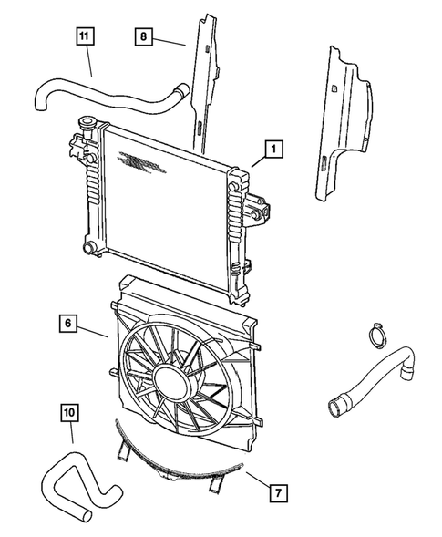 Radiator and Related Parts for 2005 Jeep Liberty #0