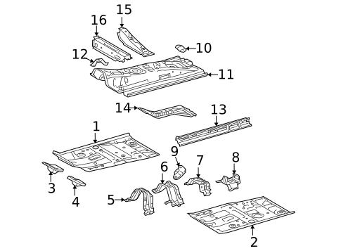 Floor & Rails for 2011 Toyota Yaris #1