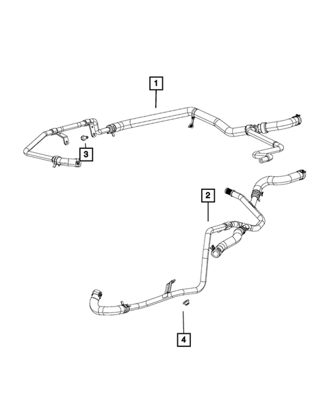 Air Conditioner and Heater Plumbing for 2011 Dodge Challenger #2