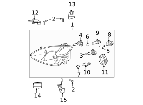 Headlamp Components for 2007 Lexus RX350 #3
