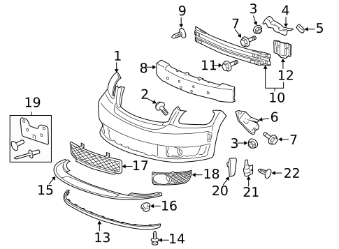 Bumper & Components - Front for 2024 Chevrolet Traverse Limited #4