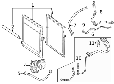 Condenser, Compressor & Lines for 2018 Mercedes-Benz GLE550e #0
