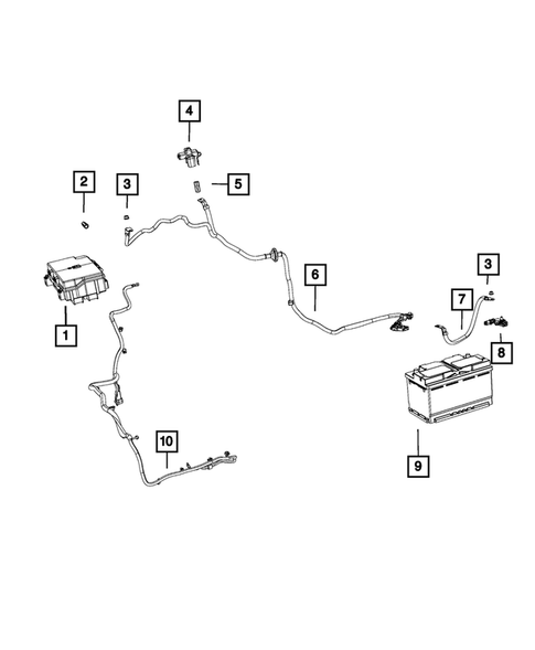 Battery, Battery Tray and Cables for 2014 Jeep Grand Cherokee #0