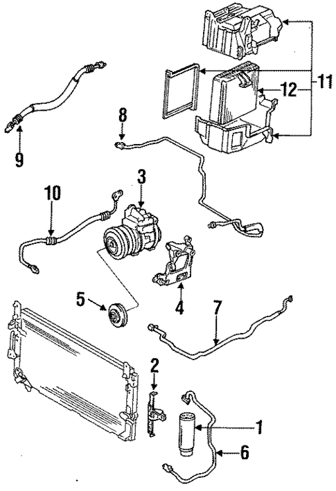 Condenser, Compressor & Lines for 1993 Toyota Land Cruiser #0