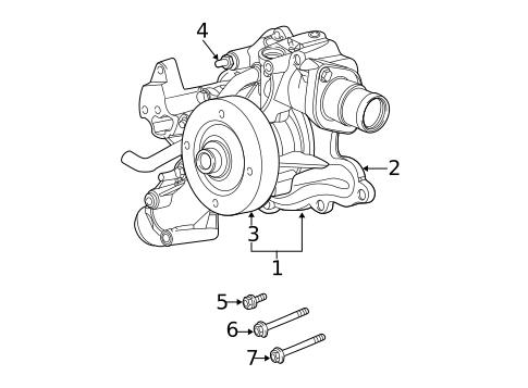 Water Pump for 2005 Dodge Ram 3500 #0