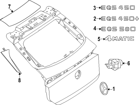 Exterior Trim - Lift Gate for 2021 Mercedes-Benz E 450 #1