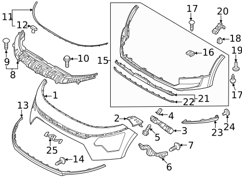 Bumper & Components - Front for 2023 Kia Niro #2