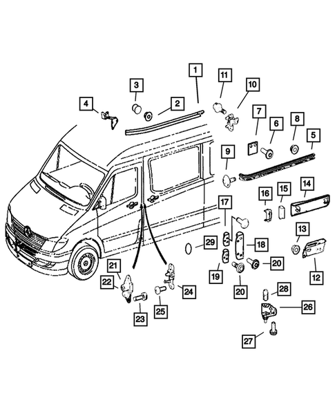Door, Sliding Cargo for 2007 Dodge Sprinter 3500 #1