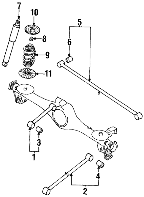 Rear Suspension for 1996 Kia Sportage #0
