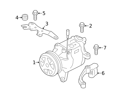 Condenser, Compressor & Lines for 2023 Subaru Crosstrek #4