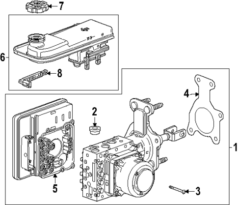 Master Cylinder - Components On Dash Panel for 2025 Cadillac ESCALADE IQ #0