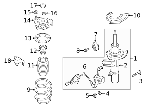 Struts & Components for 2021 Genesis G70 #0