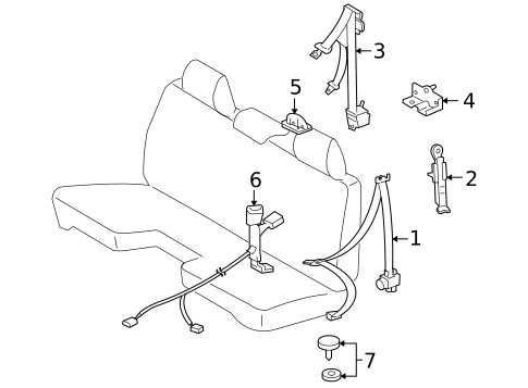 Front Seat Belts for 2006 Toyota Tacoma #1