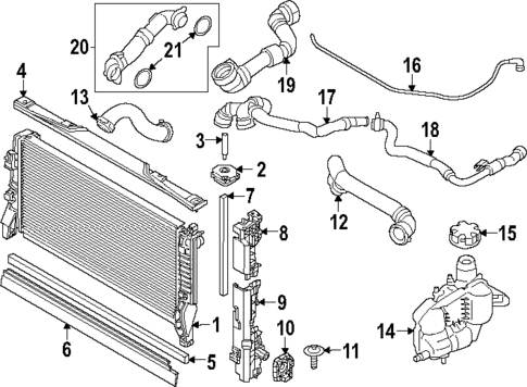 Radiator & Components for 2023 BMW X1 #0