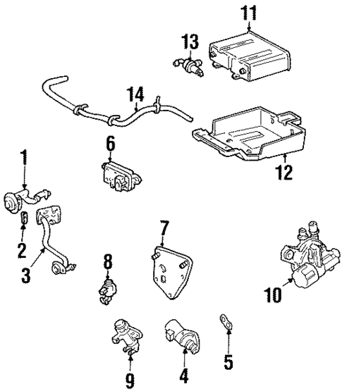 Emission Components for 2001 Mercury Cougar #0