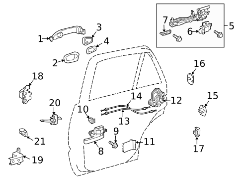 Lock & Hardware for 2009 Lexus LX570 #1