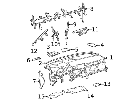 Instrument Panel for 2021 Toyota Sienna #0