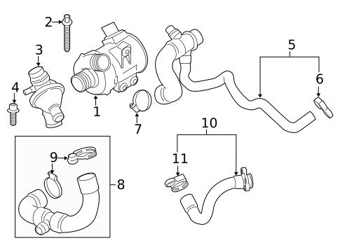 Water Pump for 2016 BMW 328i GT xDrive #0
