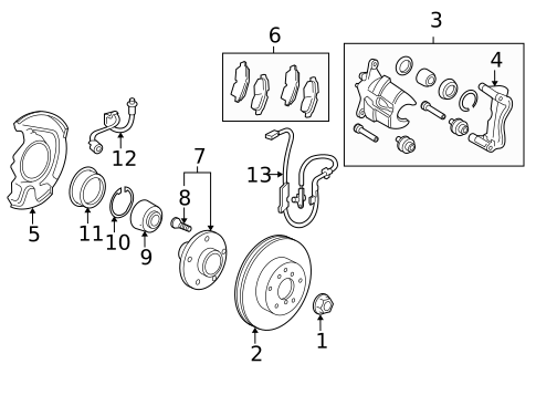 Front Brakes for 2011 Lexus ES350 #0