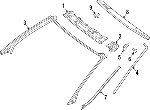 Windshield Header & Components for 2021 Mercedes-Benz C63 AMG S #0