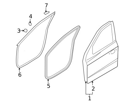 Door & Components for 2009 Hyundai Santa Fe #0