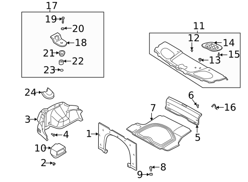 Interior Trim - Rear Body for 2006 Hyundai Elantra #0