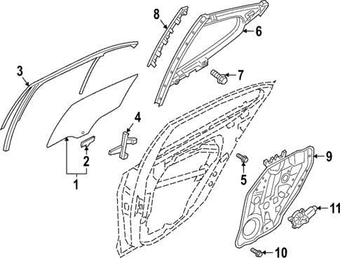Rear Door for 2019 Genesis G70 #1