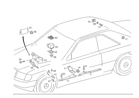 Cable Covering & Electrical Parts for Blower Motor & Heated Rear Window Pane for 1989 Mercedes-Benz 300CE #1
