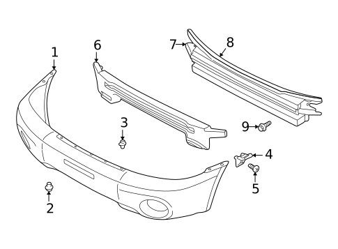 Bumper & Components - Front for 2005 Subaru Forester #0