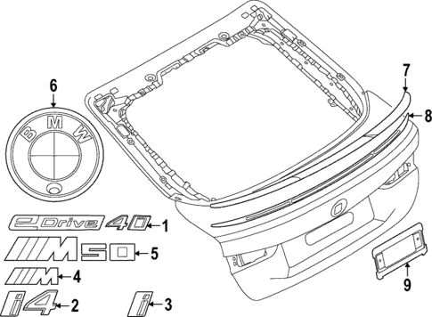 Exterior Trim - Lift Gate for 2024 BMW i4 #0