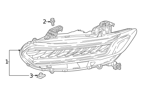 Headlamp Components for 2021 Honda Accord #1
