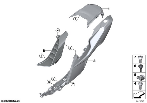 Rear Wheel Cover, License Plate Bracket for 2025 BMW-Motorrad M 1000 XR #1