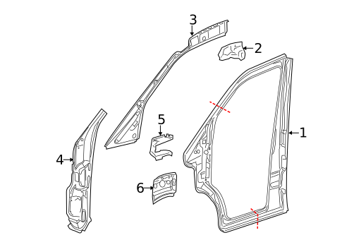 Hinge Pillar for 2013 Mercedes-Benz Sprinter 2500 #1