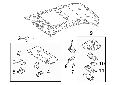Interior Trim - Roof for 2022 Mercedes-Benz E450 #7